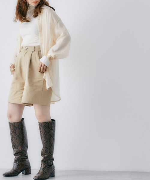 toucher du brise（トゥシェドブリーズ）の「【大人なカジュアル】ショートパンツ（その他パンツ・レディース・ブラック/キャメル・M）」の12枚目の写真