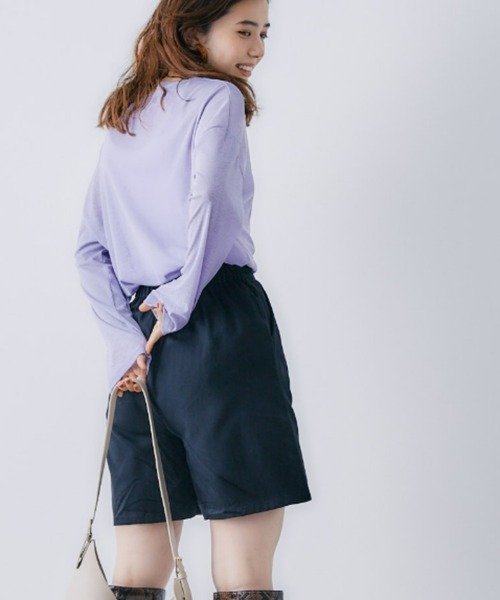 toucher du brise（トゥシェドブリーズ）の「【大人なカジュアル】ショートパンツ（その他パンツ・レディース・ブラック/キャメル・M）」の4枚目の写真