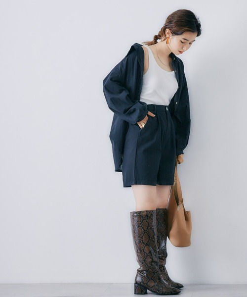 toucher du brise（トゥシェドブリーズ）の「【大人なカジュアル】ショートパンツ（その他パンツ・レディース・ブラック/キャメル・M）」の6枚目の写真