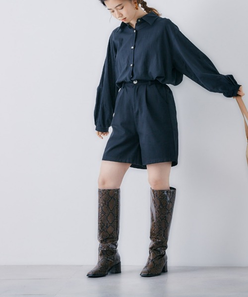 toucher du brise（トゥシェドブリーズ）の「【大人なカジュアル】ショートパンツ（その他パンツ・レディース・ブラック/キャメル・M）」の7枚目の写真