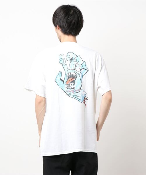 LITTLE UNION(リトルユニオン)の「【KRAYON GANG】HAND SS T‐Shirts(Tシャツ/カットソー・メンズ・ホワイト・MEDIUM/LARGE/X-LARGE)」の2枚目の写真