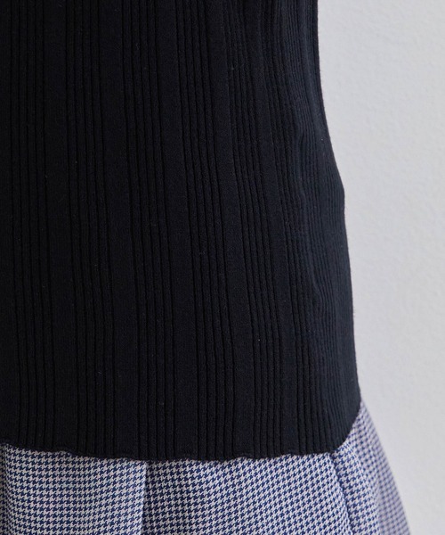 ROPE' PICNIC(ロペピクニック)の「ビルドネックハーフスリーブプルオーバー(ニット/セーター・レディース・ライトグレー/ブラック/ピンク/イエロー・40/38)」の13枚目の写真