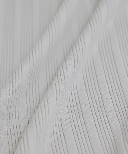 ROPE' PICNIC(ロペピクニック)の「ビルドネックハーフスリーブプルオーバー(ニット/セーター・レディース・ライトグレー/ブラック/ピンク/イエロー・40/38)」の15枚目の写真