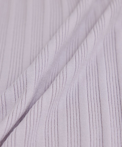 ROPE' PICNIC(ロペピクニック)の「ビルドネックハーフスリーブプルオーバー(ニット/セーター・レディース・ライトグレー/ブラック/ピンク/イエロー・40/38)」の8枚目の写真