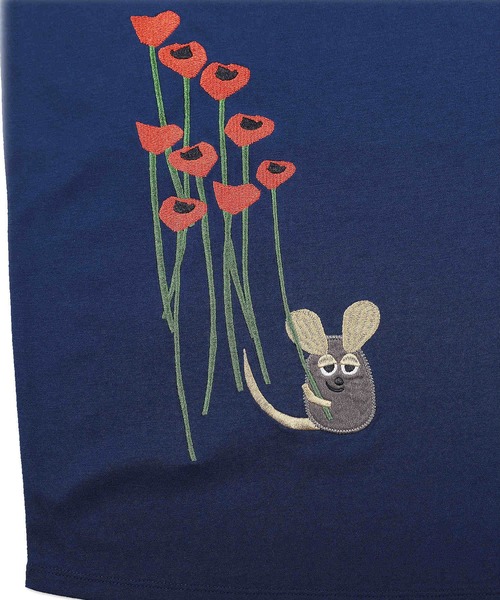 Design Tshirts Store graniph(デザイン ティーシャツ ストア グラニフ)の「フレデリックインザフラワーガーデン (レオレオニ) |コラボコクーンワンピース(ワンピース・レディース・ネイビー・FREE)」の2枚目の写真