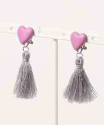 【atelier*mio】ハートとタッセル earring