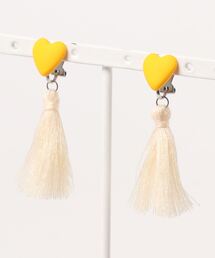 【atelier*mio】ハートとタッセル earring