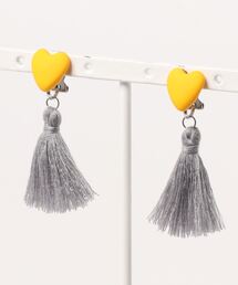 【atelier*mio】ハートとタッセル earring