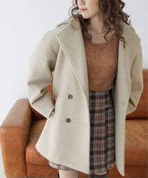 RAY CASSIN | 起毛メルトンダブルミディコート(その他アウター)