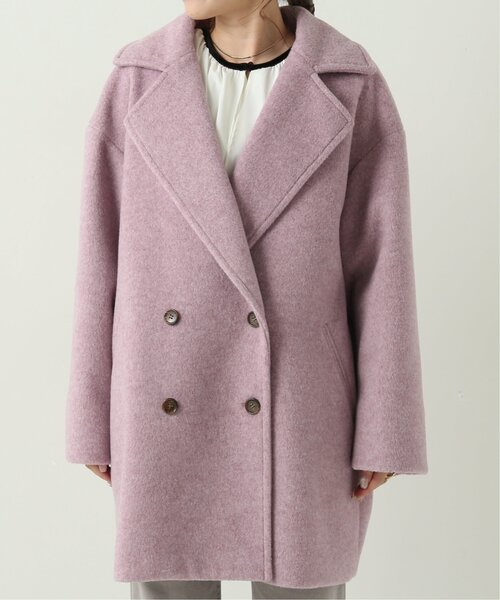 RAY CASSIN（レイカズン）の「起毛メルトンダブルミディコート（その他アウター・レディース・ベージュ/ブラウン/ピンク・FREE）」の10枚目の写真