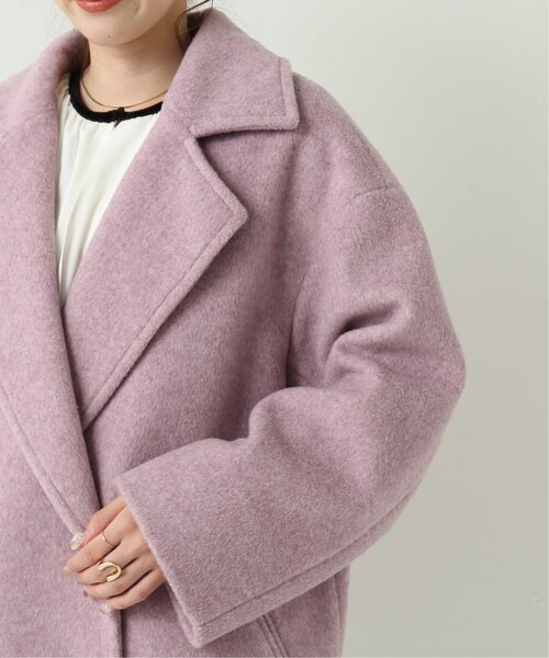 RAY CASSIN（レイカズン）の「起毛メルトンダブルミディコート（その他アウター・レディース・ベージュ/ブラウン/ピンク・FREE）」の16枚目の写真