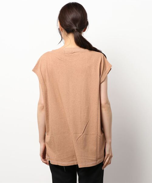 shop DADA(ショップダダ)の「顔料プリントトップス(1S15-350102)(Tシャツ/カットソー・レディース・オレンジ/ブルー/チャコールグレー・FREE)」の5枚目の写真