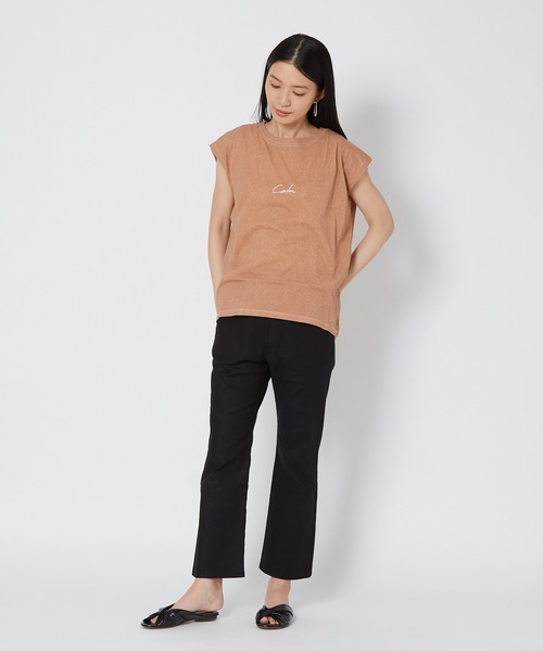 shop DADA(ショップダダ)の「顔料プリントトップス(1S15-350102)(Tシャツ/カットソー・レディース・オレンジ/ブルー/チャコールグレー・FREE)」の21枚目の写真