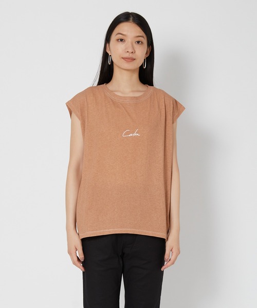 shop DADA(ショップダダ)の「顔料プリントトップス(1S15-350102)(Tシャツ/カットソー・レディース・オレンジ/ブルー/チャコールグレー・FREE)」の22枚目の写真
