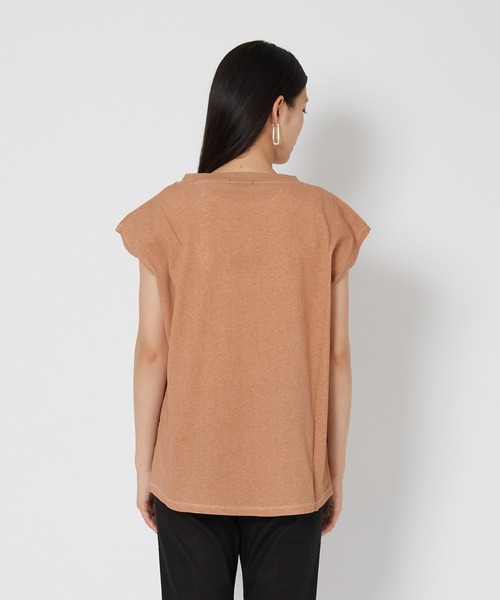 shop DADA(ショップダダ)の「顔料プリントトップス(1S15-350102)(Tシャツ/カットソー・レディース・オレンジ/ブルー/チャコールグレー・FREE)」の6枚目の写真