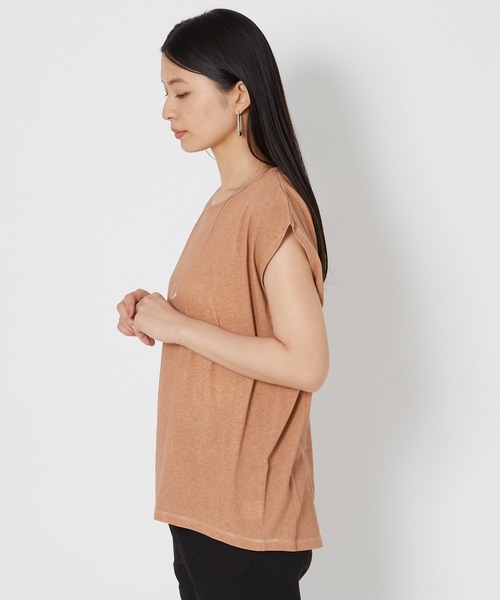 shop DADA(ショップダダ)の「顔料プリントトップス(1S15-350102)(Tシャツ/カットソー・レディース・オレンジ/ブルー/チャコールグレー・FREE)」の9枚目の写真