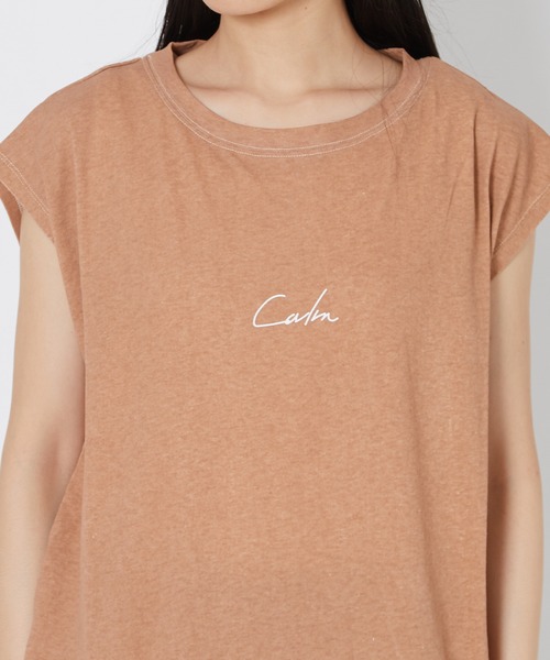 shop DADA(ショップダダ)の「顔料プリントトップス(1S15-350102)(Tシャツ/カットソー・レディース・オレンジ/ブルー/チャコールグレー・FREE)」の10枚目の写真