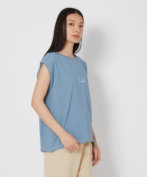shop DADA(ショップダダ)の「顔料プリントトップス(1S15-350102)(Tシャツ/カットソー・レディース・オレンジ/ブルー/チャコールグレー・FREE)」の13枚目の写真