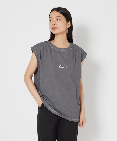 shop DADA(ショップダダ)の「顔料プリントトップス(1S15-350102)(Tシャツ/カットソー・レディース・オレンジ/ブルー/チャコールグレー・FREE)」の17枚目の写真