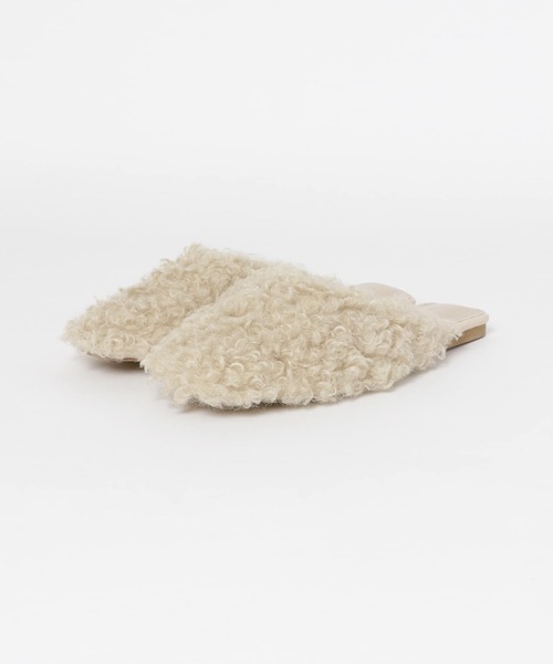 KBF（ケイビーエフ）の「フェイクファーサンダル（サンダル・レディース・ブラック/ピンク/ベージュ・38/36/37）」の9枚目の写真