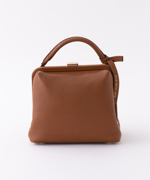 Rouge vif(ルージュヴィフ)の「【mica della valle】Cubetto 2WAYショルダーバッグ(ショルダーバッグ・レディース・キャメル/ダークネイビー・フリー)」の2枚目の写真