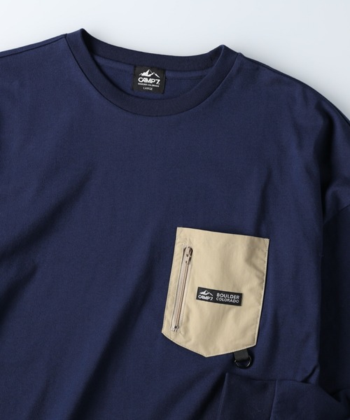 CAMP7(キャンプセブン)の「【CAMP7】ナイロンポケットロンT(Tシャツ/カットソー・メンズ・ベージュ/ホワイト/ネイビー・L/XL/M/S)」の17枚目の写真