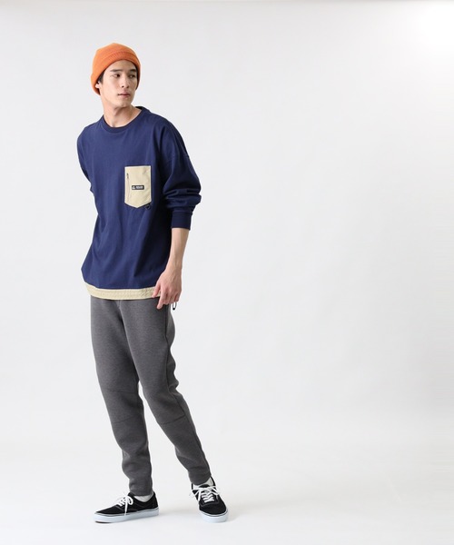 CAMP7(キャンプセブン)の「【CAMP7】ナイロンポケットロンT(Tシャツ/カットソー・メンズ・ベージュ/ホワイト/ネイビー・L/XL/M/S)」の12枚目の写真