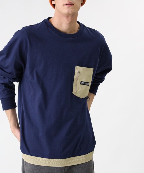 CAMP7(キャンプセブン)の「【CAMP7】ナイロンポケットロンT(Tシャツ/カットソー・メンズ・ベージュ/ホワイト/ネイビー・L/XL/M/S)」の14枚目の写真