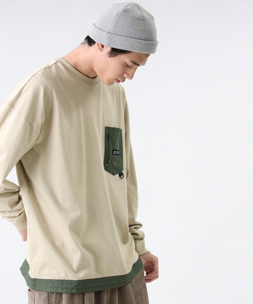 CAMP7(キャンプセブン)の「【CAMP7】ナイロンポケットロンT(Tシャツ/カットソー・メンズ・ベージュ/ホワイト/ネイビー・L/XL/M/S)」の10枚目の写真