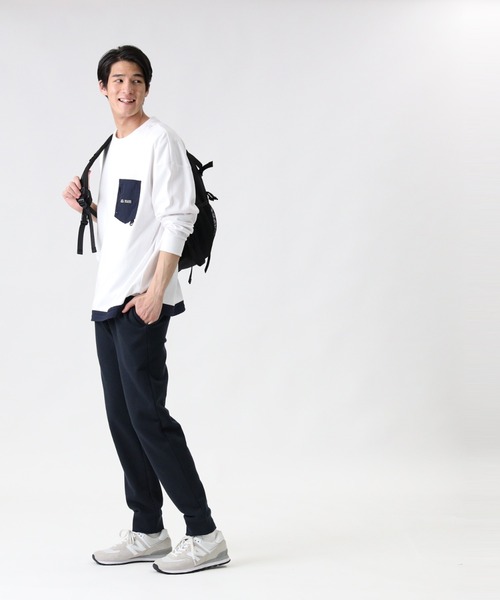 CAMP7(キャンプセブン)の「【CAMP7】ナイロンポケットロンT(Tシャツ/カットソー・メンズ・ベージュ/ホワイト/ネイビー・L/XL/M/S)」の6枚目の写真