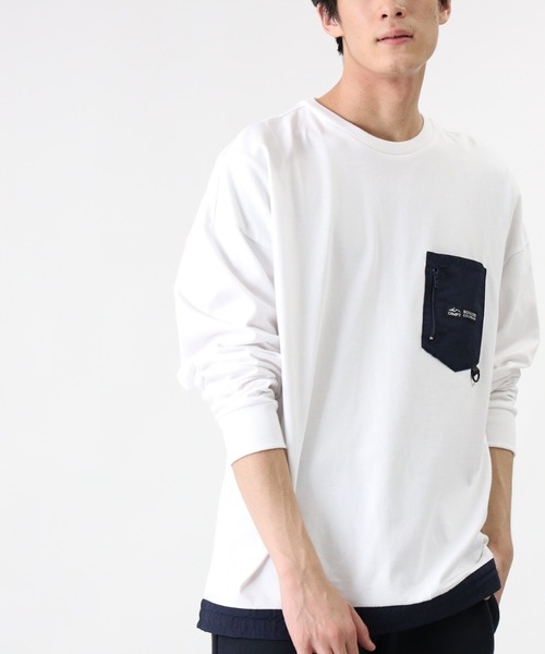 CAMP7(キャンプセブン)の「【CAMP7】ナイロンポケットロンT(Tシャツ/カットソー・メンズ・ベージュ/ホワイト/ネイビー・L/XL/M/S)」の8枚目の写真