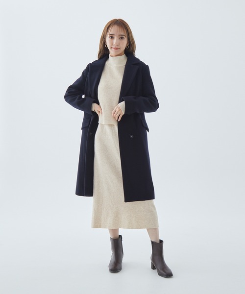 Fabulous Angela（ファビュラスアンジェラ）の「ドロップショルダーベスト付ワンピース（ワンピース・レディース・モカ/ネイビー/ベージュ・FREE）」の15枚目の写真