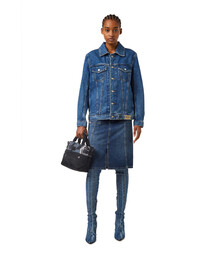 美品♡ディーゼル DIESEL タイトデニムスカート ひざ丈 フルジップ DIESEL (ディーゼル) フロント ダブルジップ タイトスカート