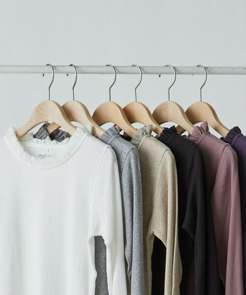 conges payes ADIEU TRISTESSE（コンジェ ペイエ アデュートリステス）の「チュールフリルインナー（Tシャツ/カットソー・レディース・オフホワイト/ブラック/ベージュ/トップグレー/ダークラベンダー/ネイビー・FREE）」の8枚目の写真