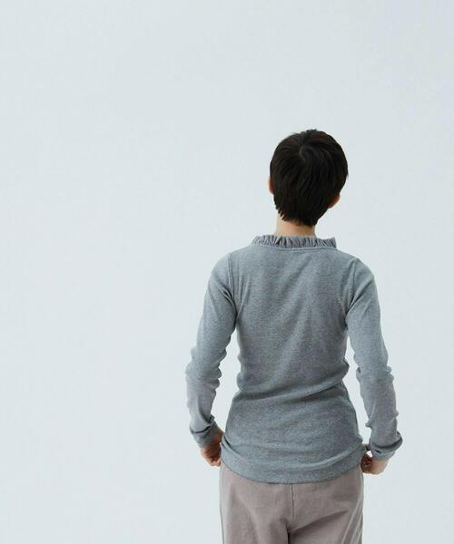conges payes ADIEU TRISTESSE（コンジェ ペイエ アデュートリステス）の「チュールフリルインナー（Tシャツ/カットソー・レディース・オフホワイト/ブラック/ベージュ/トップグレー/ダークラベンダー/ネイビー・FREE）」の9枚目の写真