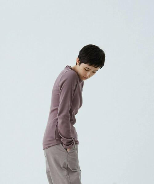 conges payes ADIEU TRISTESSE（コンジェ ペイエ アデュートリステス）の「チュールフリルインナー（Tシャツ/カットソー・レディース・オフホワイト/ブラック/ベージュ/トップグレー/ダークラベンダー/ネイビー・FREE）」の18枚目の写真