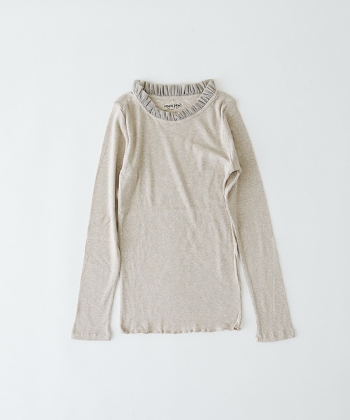 conges payes ADIEU TRISTESSE（コンジェ ペイエ アデュートリステス）の「チュールフリルインナー（Tシャツ/カットソー・レディース・オフホワイト/ブラック/ベージュ/トップグレー/ダークラベンダー/ネイビー・FREE）」の4枚目の写真