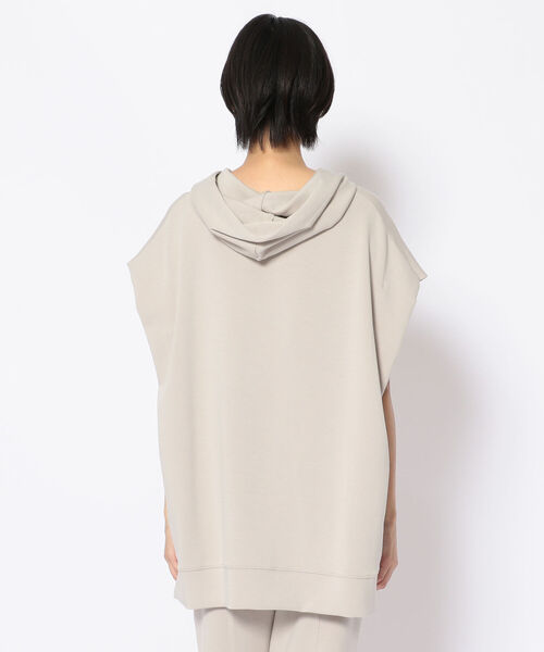 DROIT BELLO（ドロイトベロ）の「DROIT BELLO（ドロイトベロ）ライトダンボールノースリフーディ（パーカー・レディース・ライトグレー/ブラック/グレー・FREE）」の5枚目の写真