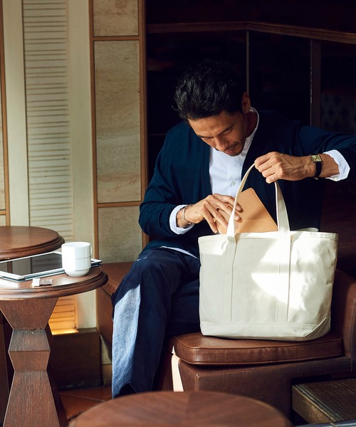 Cricket（クリケット）の「[クリケット] Cricket アルバートンダック生地 トートバッグ ミディアム 日本製（トートバッグ・メンズ・ホワイト・FREE）」の12枚目の写真