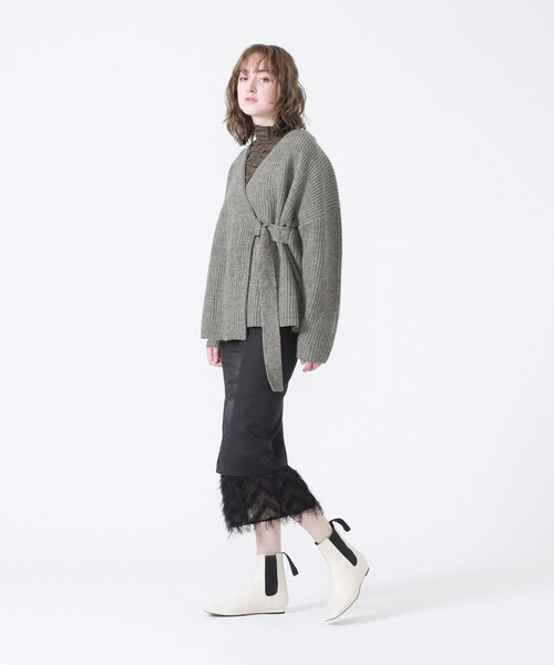 LOVELESS(ラブレス)の「ルーズフィット カーディガン(ニット/セーター・レディース・ブラウン/グリーン・36)」の12枚目の写真