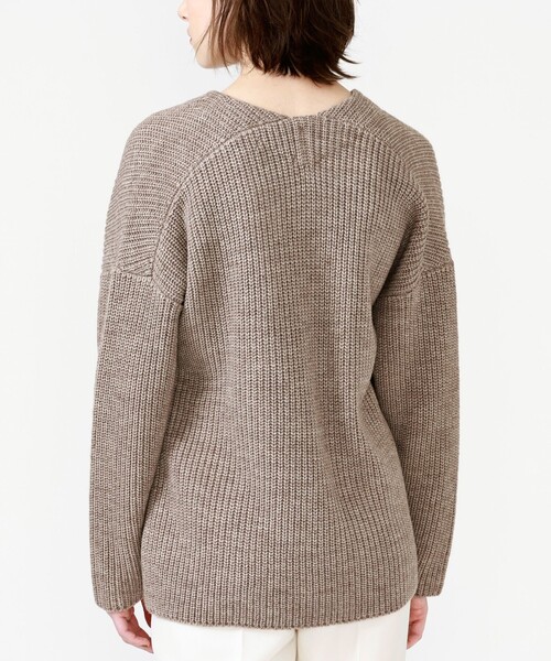 LOVELESS(ラブレス)の「ルーズフィット カーディガン(ニット/セーター・レディース・ブラウン/グリーン・36)」の4枚目の写真