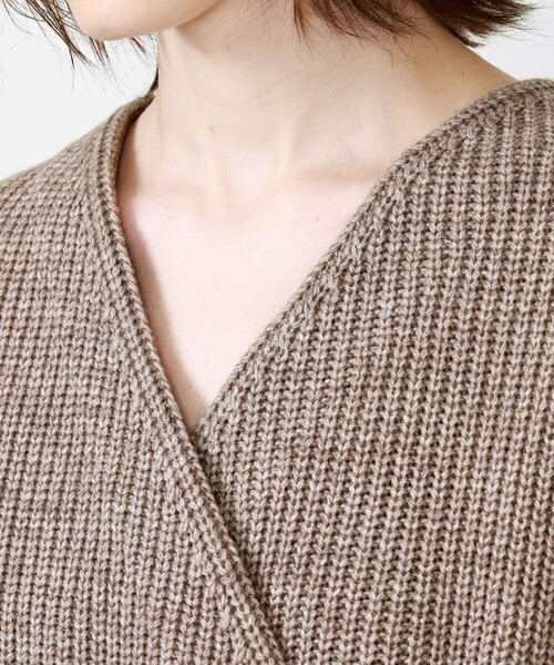 LOVELESS(ラブレス)の「ルーズフィット カーディガン(ニット/セーター・レディース・ブラウン/グリーン・36)」の3枚目の写真