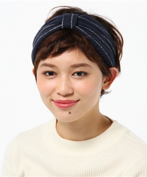 CIAOPANIC TYPY（チャオパニックティピー）の「ピンストライプヘアバンド（ヘアバンド・レディース・ブラック/ネイビー・FREE）」の6枚目の写真