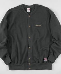 【BEN DAVIS/ベンデイビス】 BUTTON UP ワンポイントロゴ スウェット スナップジャケット