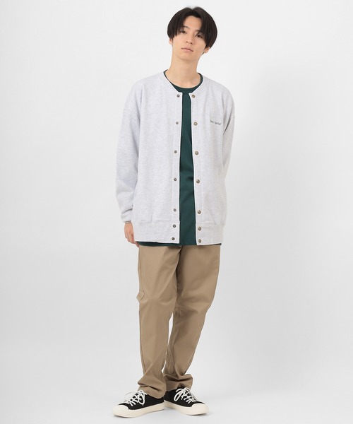BEN DAVIS(ベンデイビス)の「【BEN DAVIS/ベンデイビス】 BUTTON UP ワンポイントロゴ スウェット スナップジャケット(カーディガン/ボレロ・メンズ・ライトグレー/ブラック/ダークグリーン/キャメル・M/L/XL)」の22枚目の写真