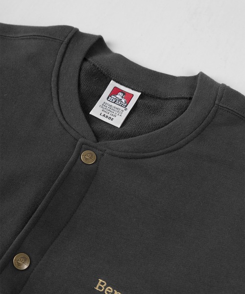 BEN DAVIS(ベンデイビス)の「【BEN DAVIS/ベンデイビス】 BUTTON UP ワンポイントロゴ スウェット スナップジャケット(カーディガン/ボレロ・メンズ・ライトグレー/ブラック/ダークグリーン/キャメル・M/L/XL)」の13枚目の写真
