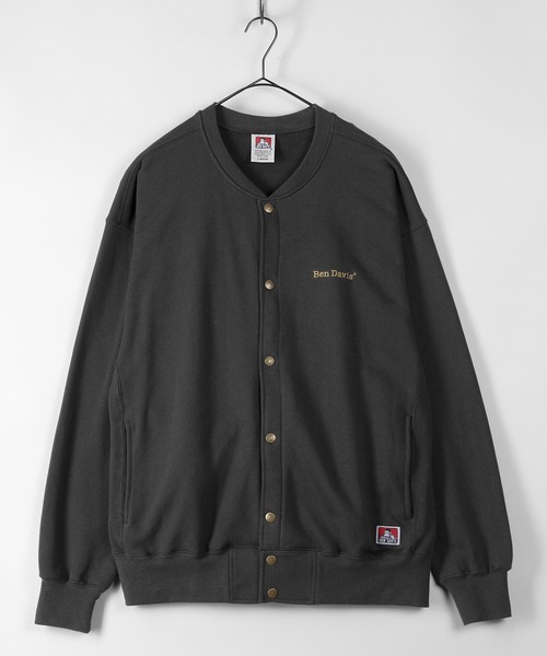 BEN DAVIS(ベンデイビス)の「【BEN DAVIS/ベンデイビス】 BUTTON UP ワンポイントロゴ スウェット スナップジャケット(カーディガン/ボレロ・メンズ・ライトグレー/ブラック/ダークグリーン/キャメル・M/L/XL)」の11枚目の写真