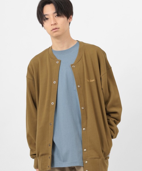 BEN DAVIS(ベンデイビス)の「【BEN DAVIS/ベンデイビス】 BUTTON UP ワンポイントロゴ スウェット スナップジャケット(カーディガン/ボレロ・メンズ・ライトグレー/ブラック/ダークグリーン/キャメル・M/L/XL)」の8枚目の写真