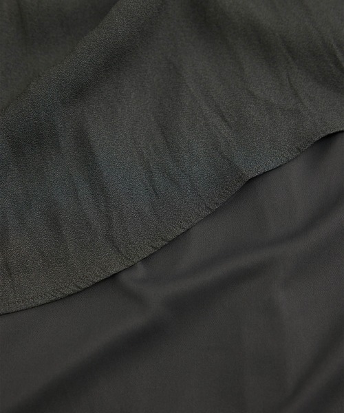 ROPE' PICNIC（ロペピクニック）の「サテンジョーゼットマチ付スカート（スカート・レディース・チャコールグレー/ライトグレー/サックスブルー・38）」の15枚目の写真