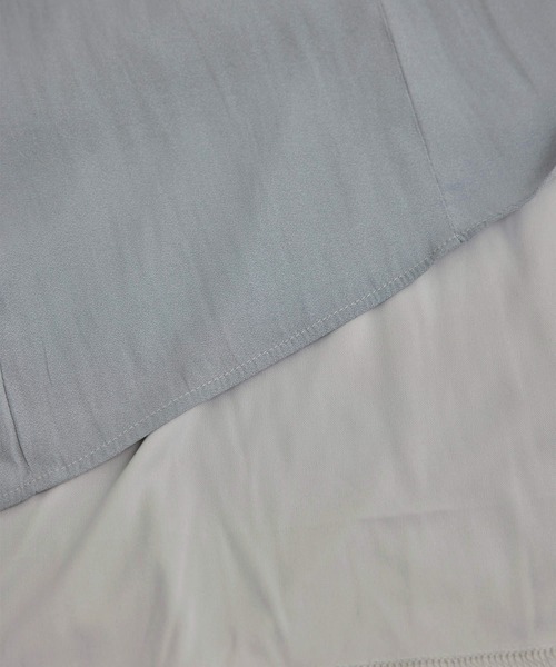 ROPE' PICNIC（ロペピクニック）の「サテンジョーゼットマチ付スカート（スカート・レディース・チャコールグレー/ライトグレー/サックスブルー・38）」の14枚目の写真